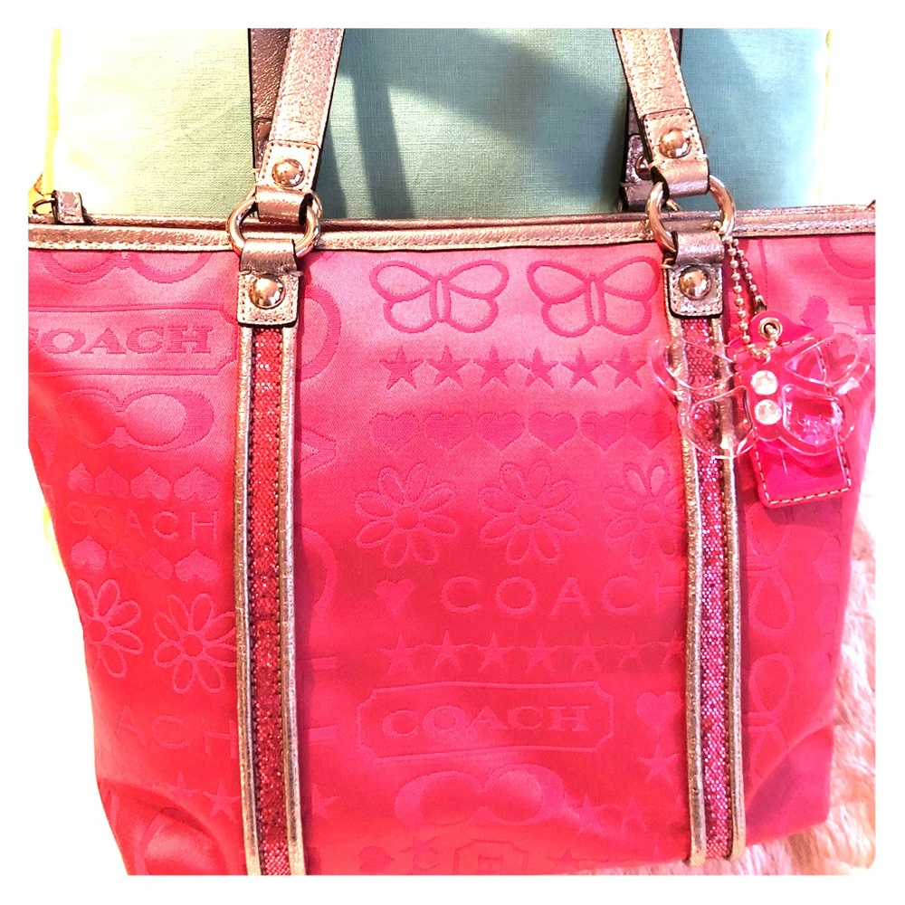 Coach Tote F15709 Bandana Glitter Graffiti